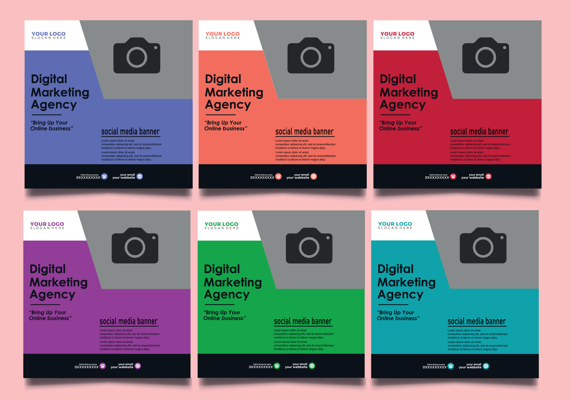 social media banner design. social media post design. template design