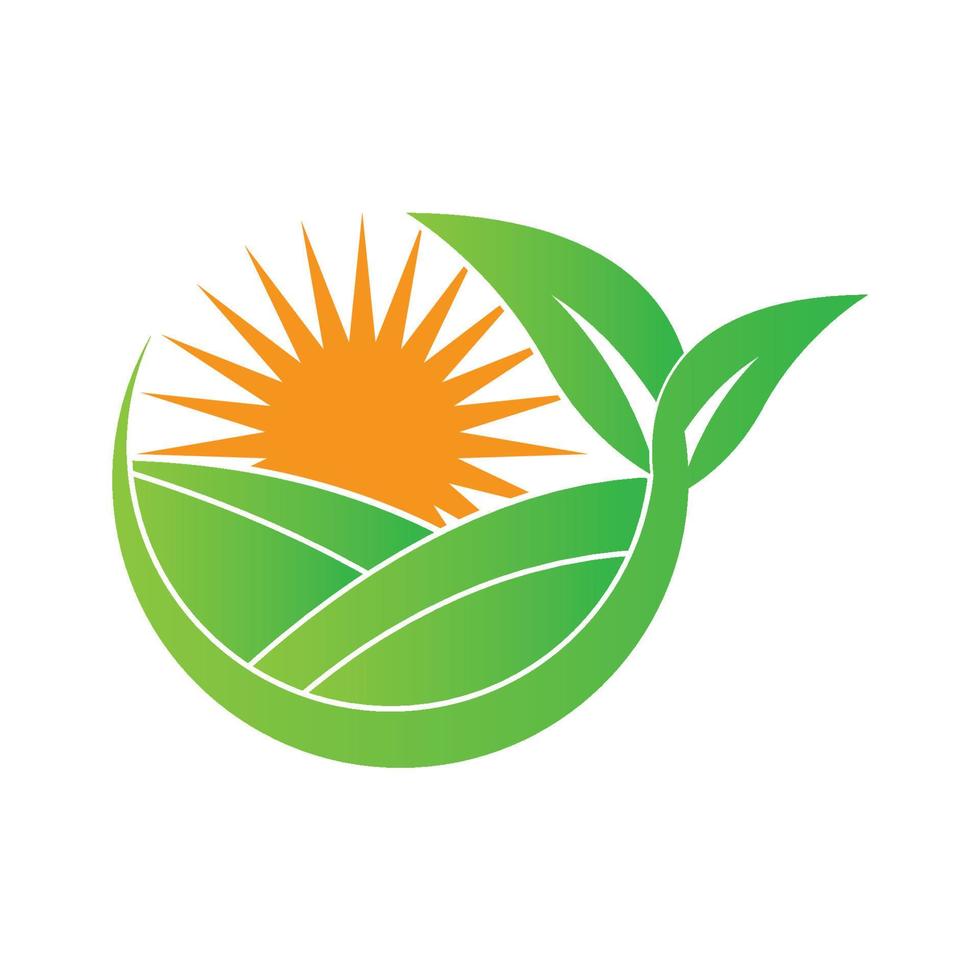 Agriculture logo icon symbol, vector illustration design template