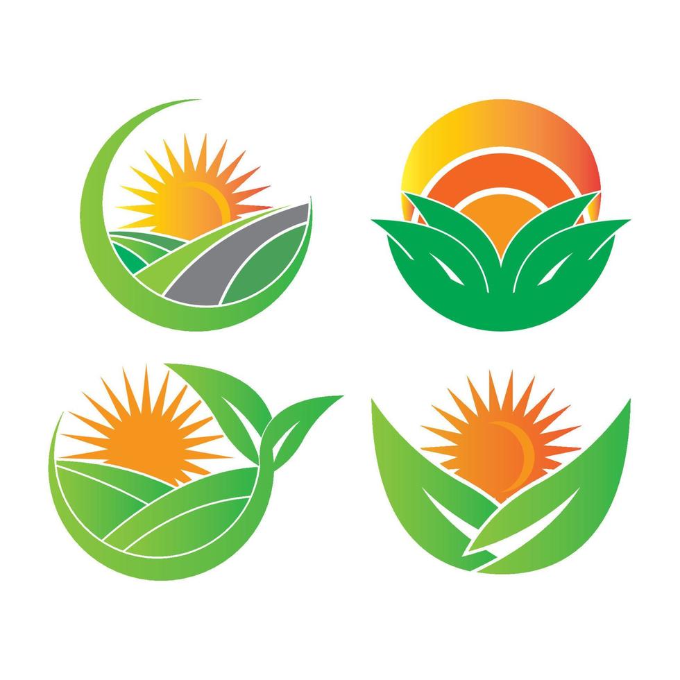 Agriculture logo icon symbol, vector illustration design template