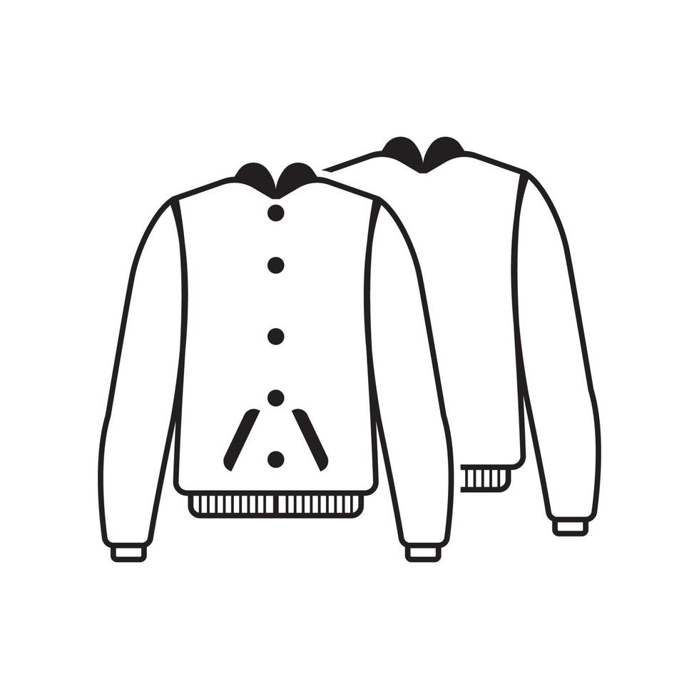 Jacket symbol icon,logo illustration design template. vector