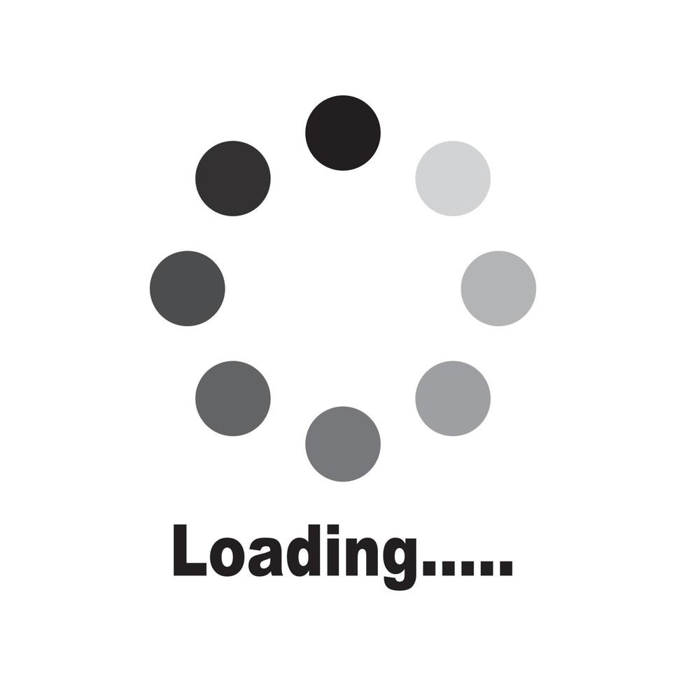 Loading or buffering icon symbol,logo illustration design template. vector