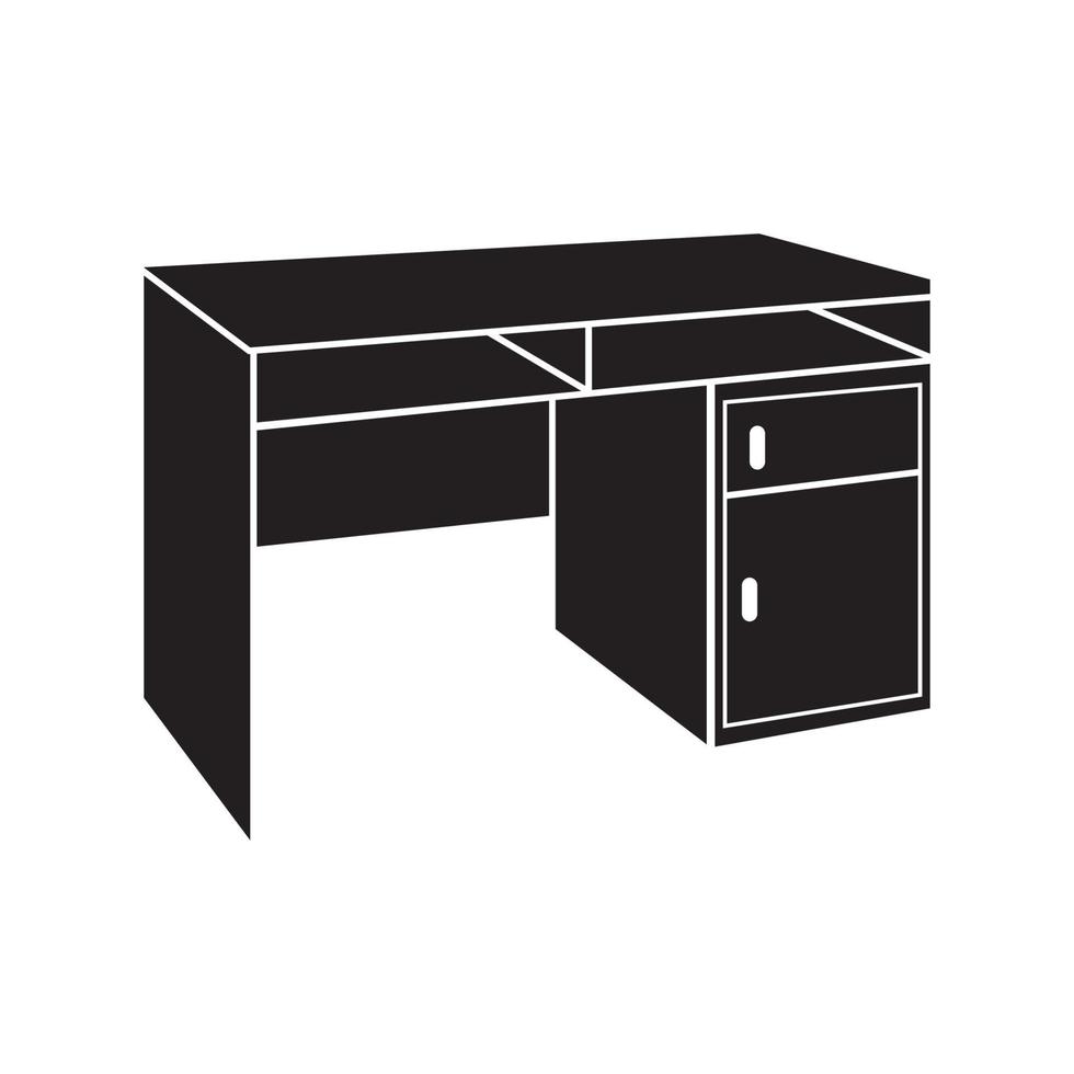 Work desk logo icon,illustration design template vector