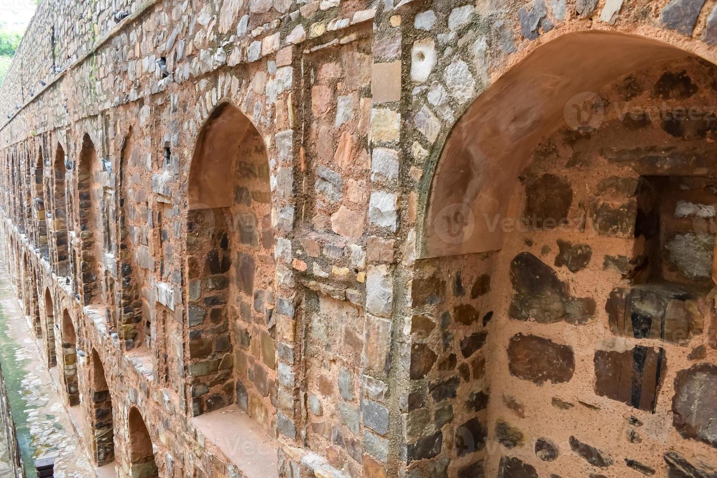 Agrasen Ki Baoli - Step Well situated in the middle of Connaught placed New Delhi India, Old Ancient archaeology Construction photo
