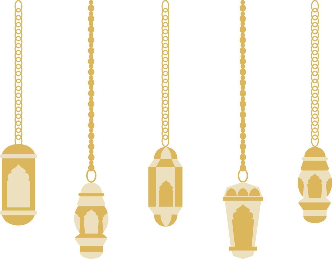 Islamic Lantern Decoration Illustration vector