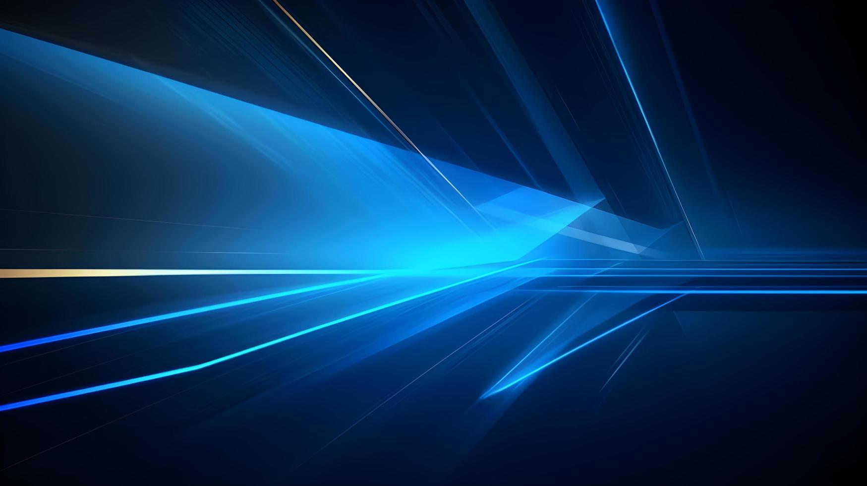 Abstract futuristic background with glowing blue light effect. High speed. Hi-tech. Abstract technology background concept photo