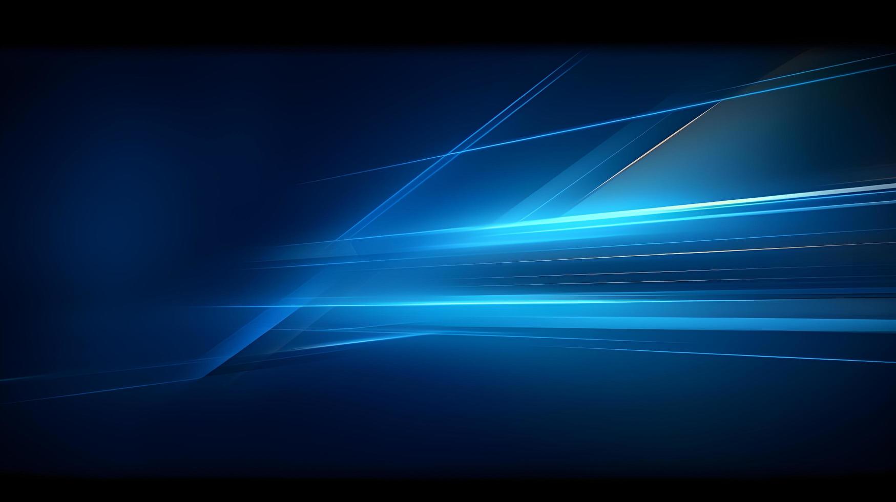 Abstract futuristic background with glowing blue light effect. High speed. Hi-tech. Abstract technology background concept photo