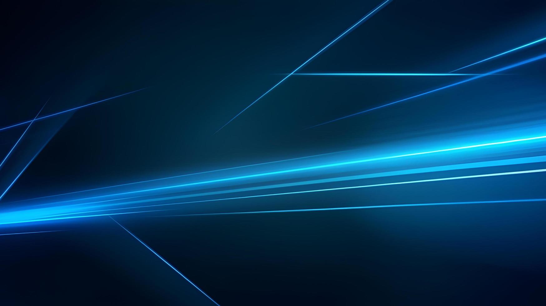 Abstract futuristic background with glowing blue light effect. High speed. Hi-tech. Abstract technology background concept photo