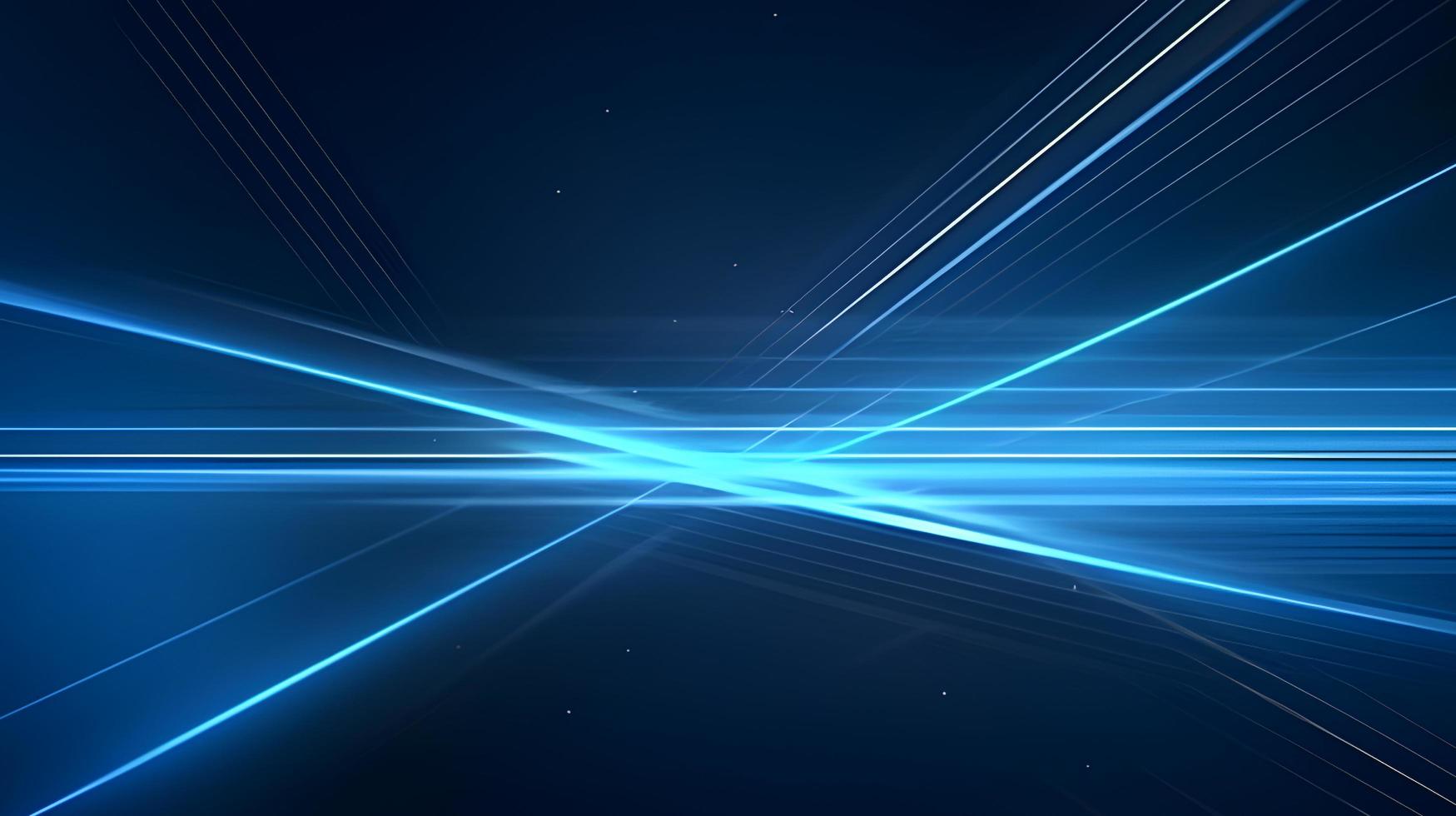 Abstract futuristic background with glowing blue light effect. High speed. Hi-tech. Abstract technology background concept photo