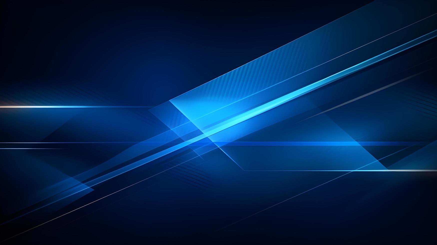 Abstract futuristic background with glowing blue light effect. High speed. Hi-tech. Abstract technology background concept photo