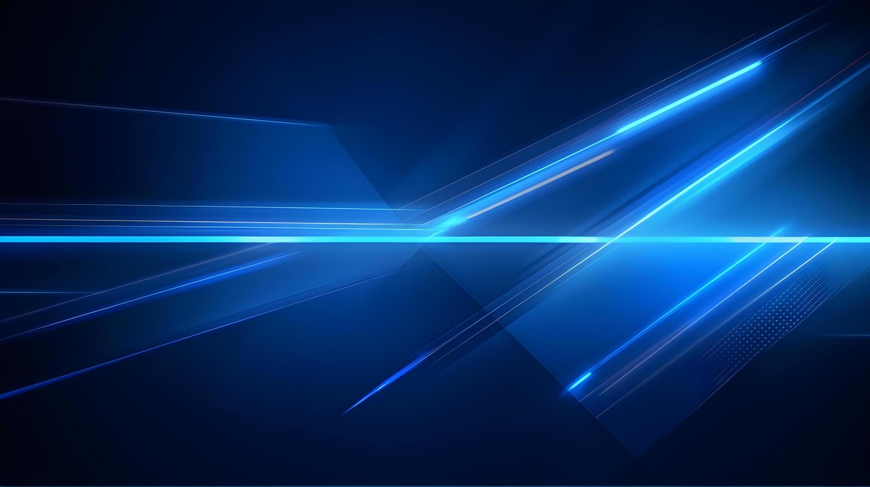 Abstract futuristic background with glowing blue light effect. High speed. Hi-tech. Abstract technology background concept photo