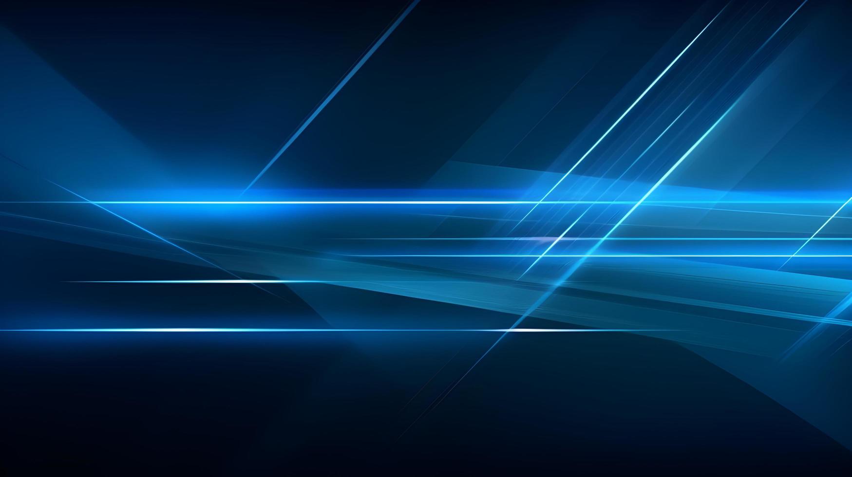 Abstract futuristic background with glowing blue light effect. High speed. Hi-tech. Abstract technology background concept photo