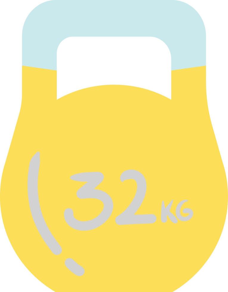 Yellow Kettlebell Illustration vector