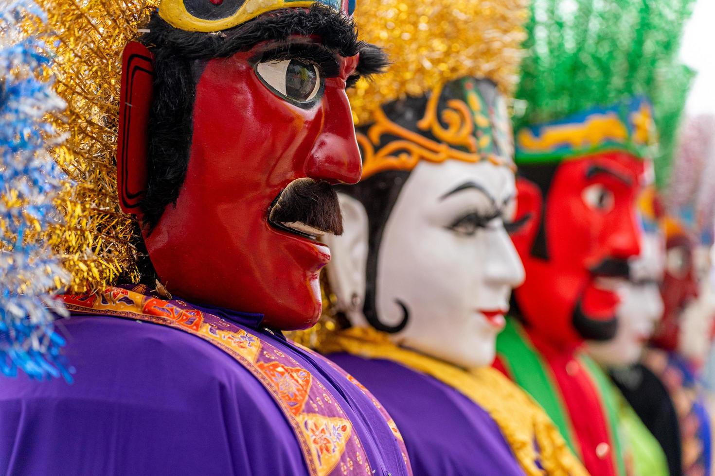 Jakarta, DKI Jakarta ,Indonesia 2023 - Ondel-ondel is a large puppet figure featured in Betawi folk performance of Jakarta, Indonesia. photo