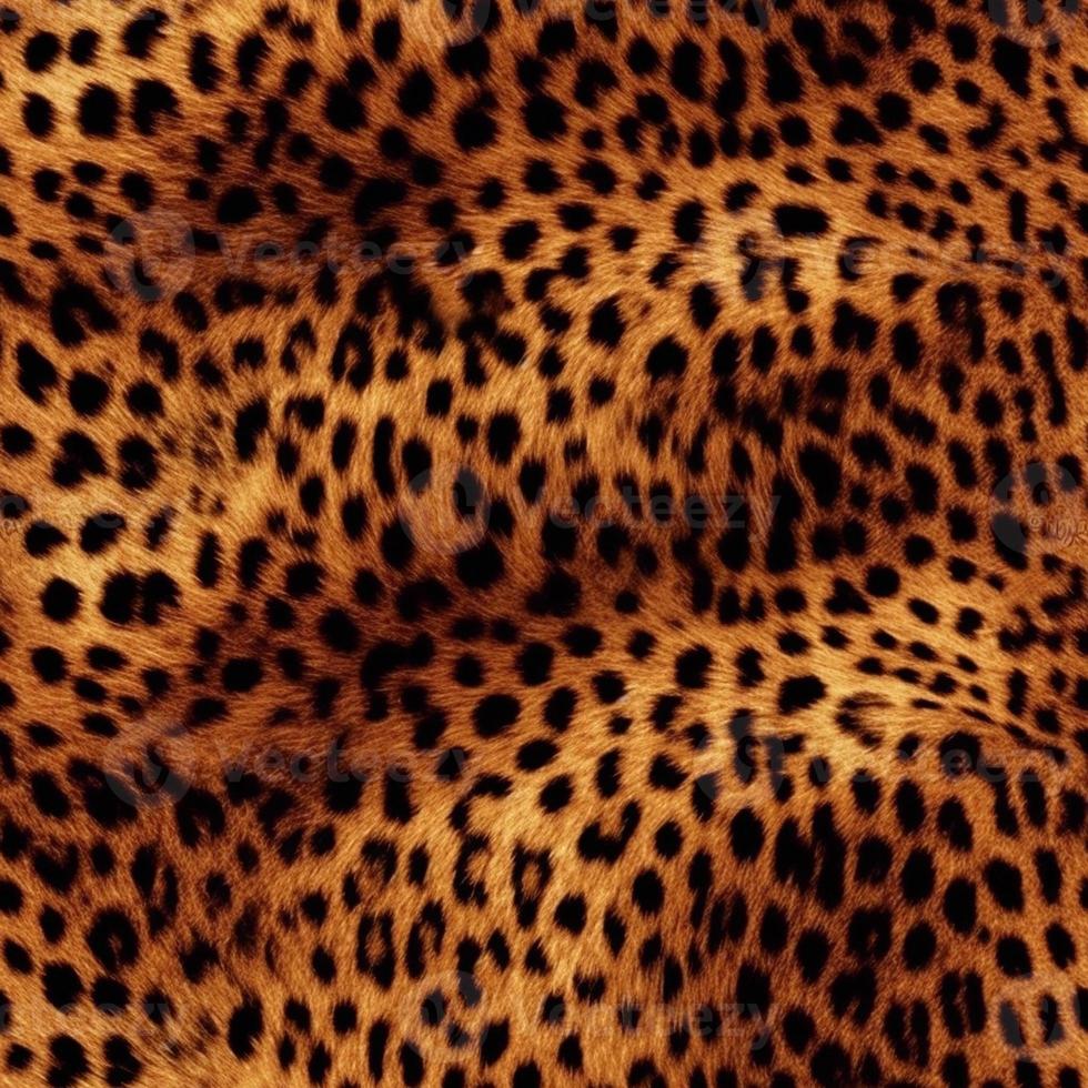 realista sin costura leopardo piel patrón, animal piel textura, Perfecto para tela y decoración foto