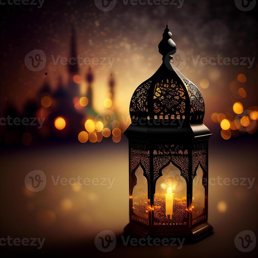 Beautiful Eid mubarak arabic islamic background and banner Design. photo