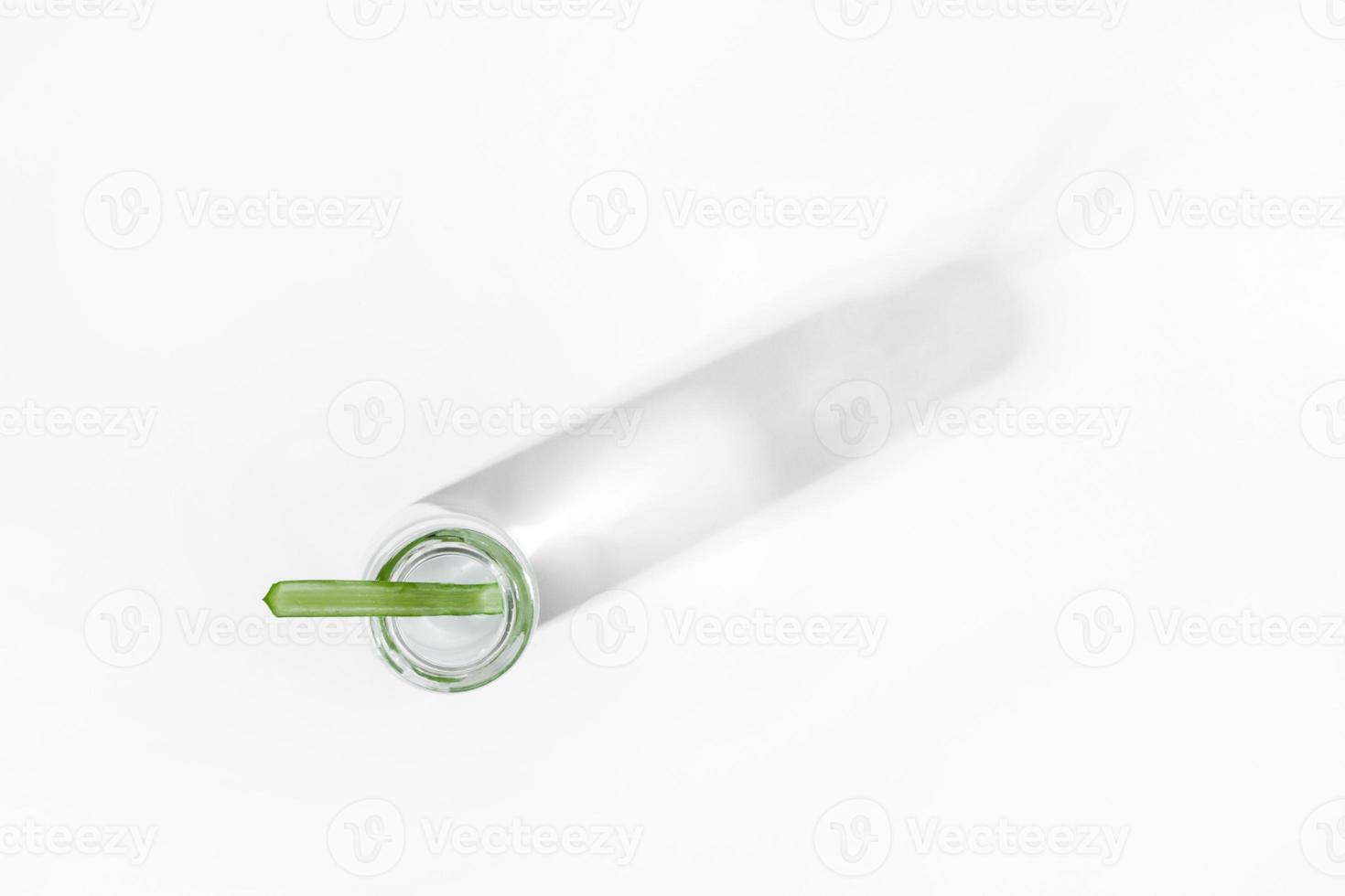 organic cosmetics, natural cosmetics, biofuels, algae. Natural green laboratory. Experiments. Glass laboratory jar with green plants on a light background. photo