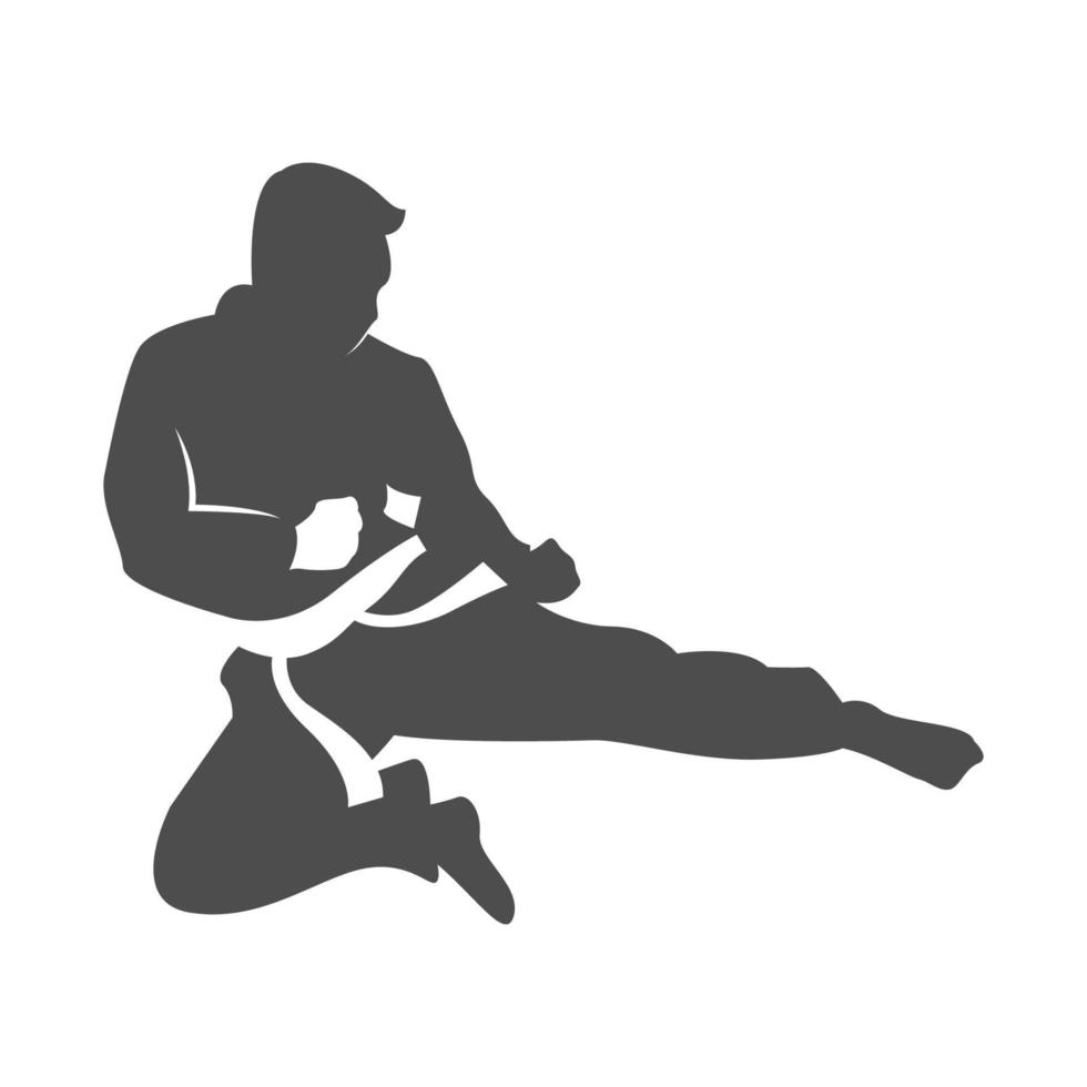 Karate icon logo design vector