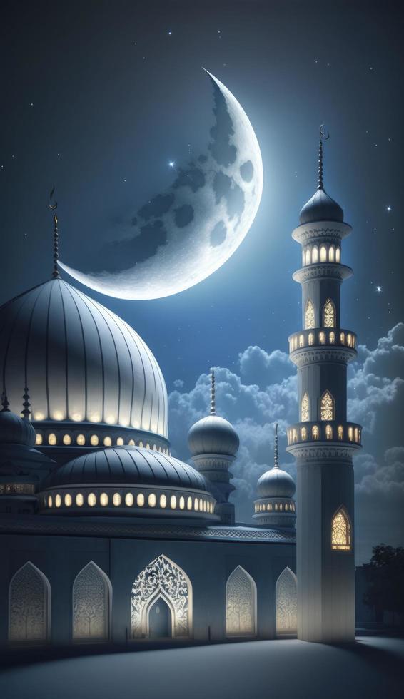 illustration of amazing architecture design of muslim mosque ramadan kareem, islamic architecture background ramadan kareem, Islamic Mosque, Ramdan, ramzan, eid, culture, arab, Generate Ai photo