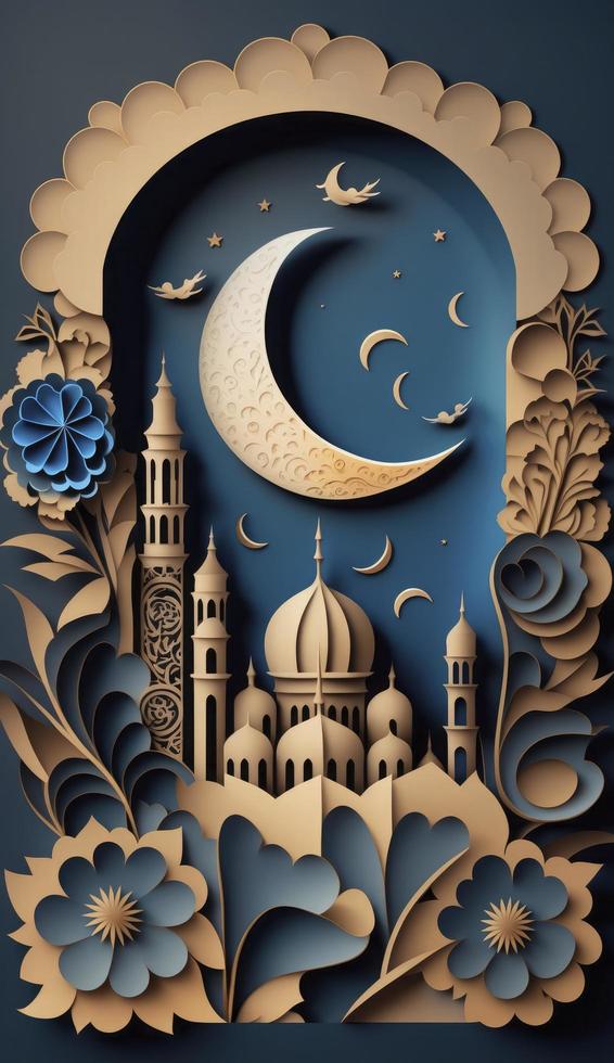 illustration of amazing architecture design of muslim mosque ramadan kareem, islamic architecture background ramadan kareem, Islamic Mosque, Ramdan, ramzan, eid, culture, arab, Generate Ai photo