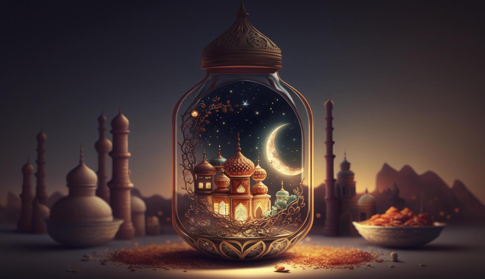 Banner for Ramadan Kareem, photo