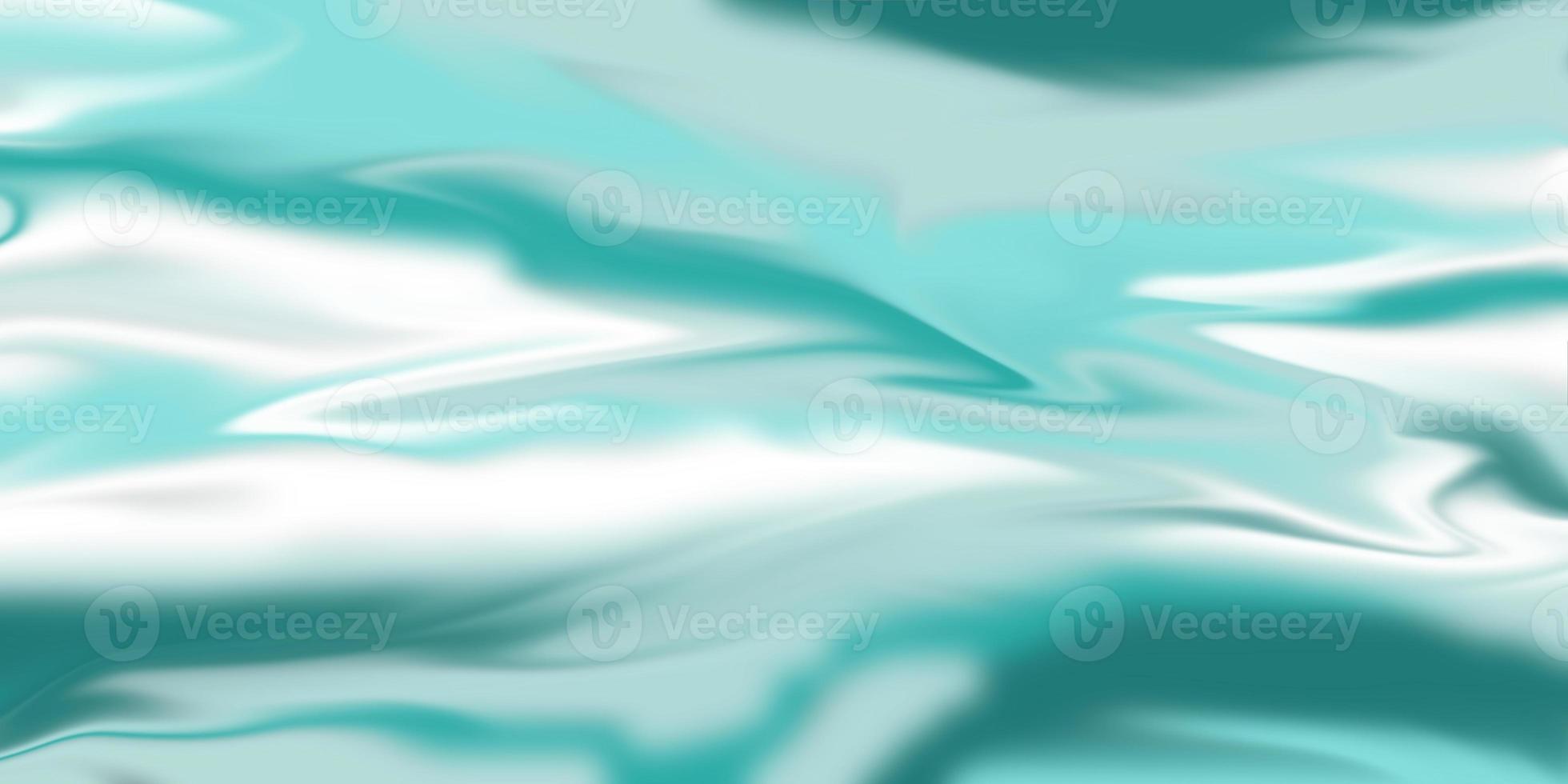 Abstract of liquid effect green and white color background. Colors of ocean photo