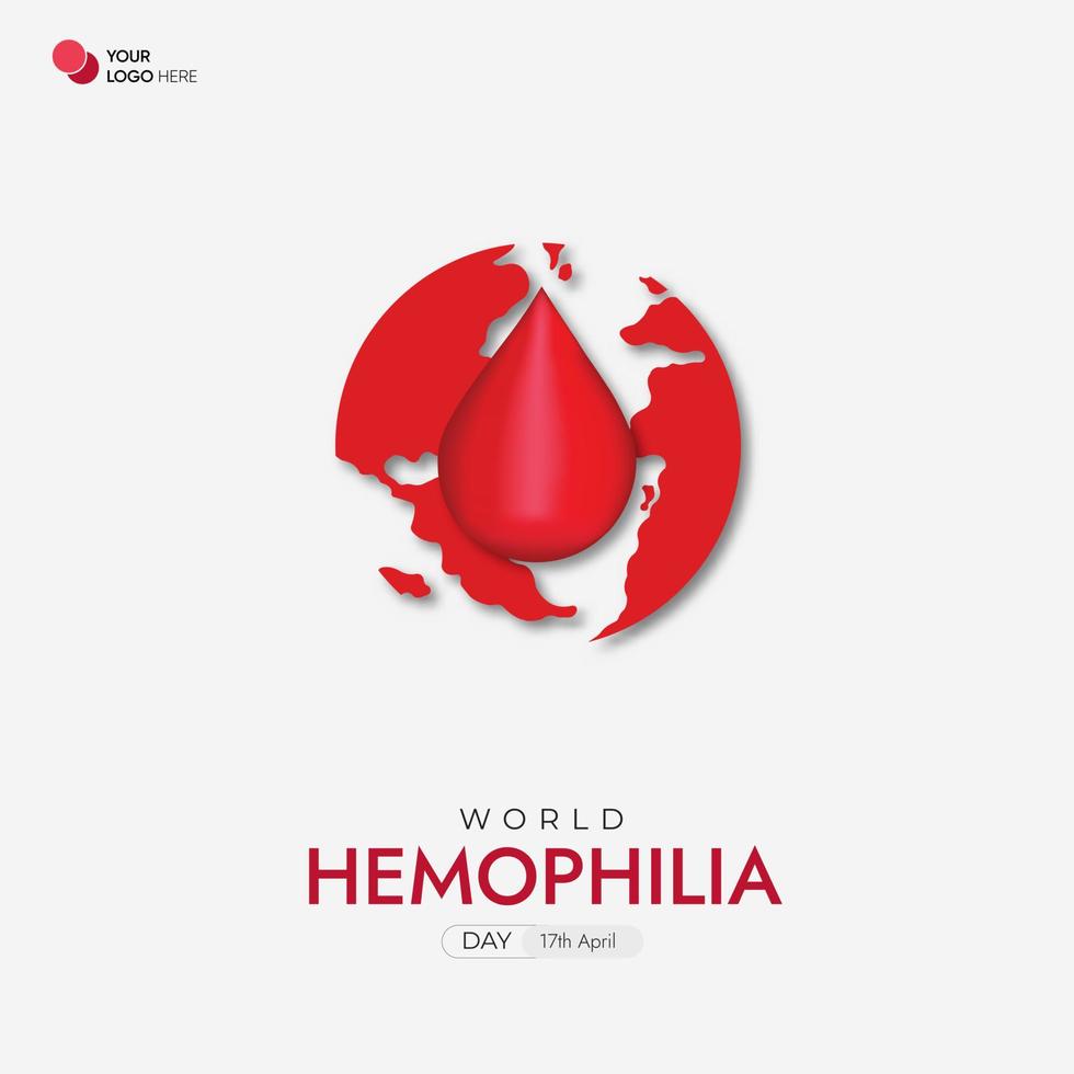 World Hemophilia Day Social Media Post vector