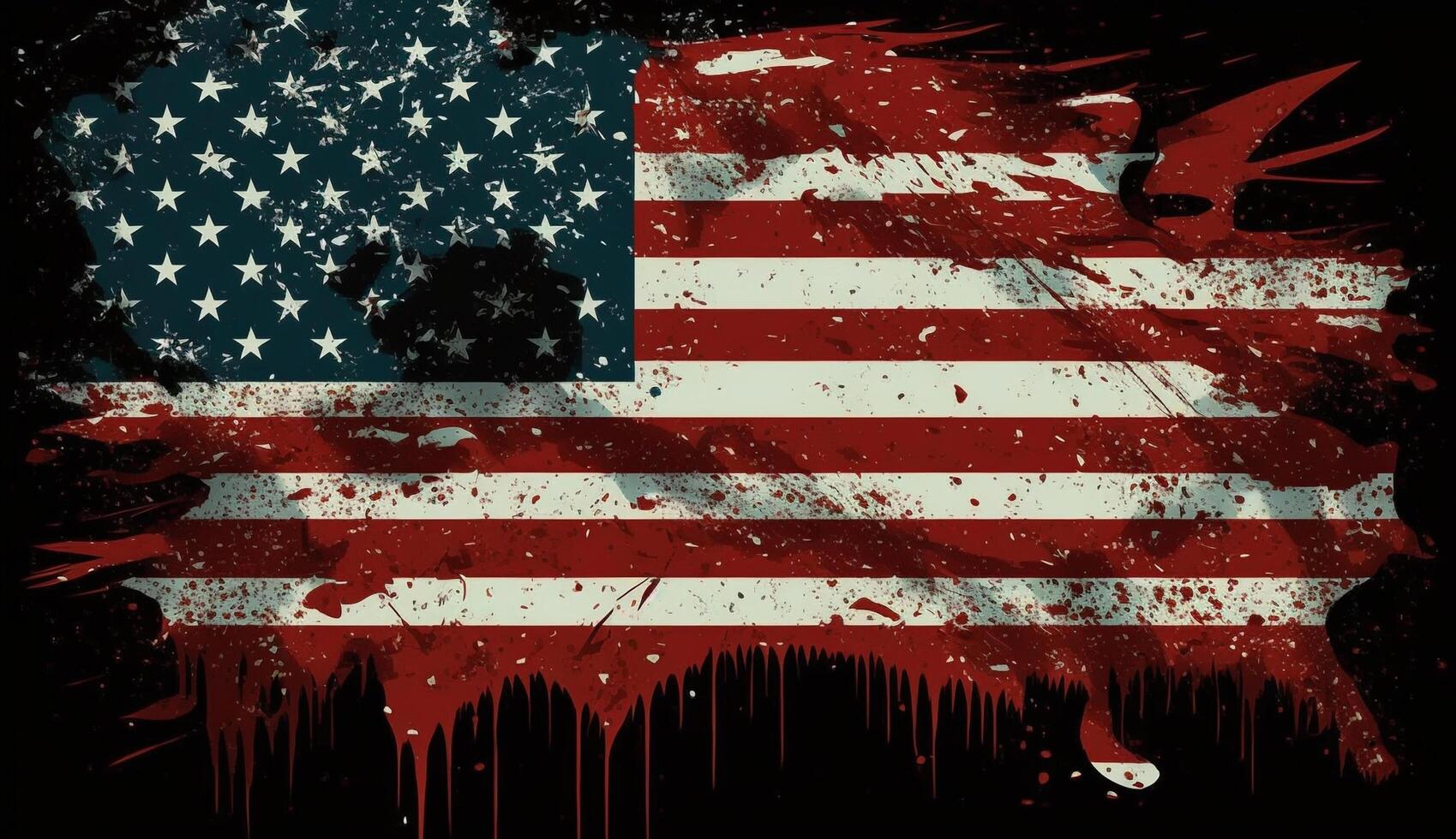 american flag grunge background created using photo