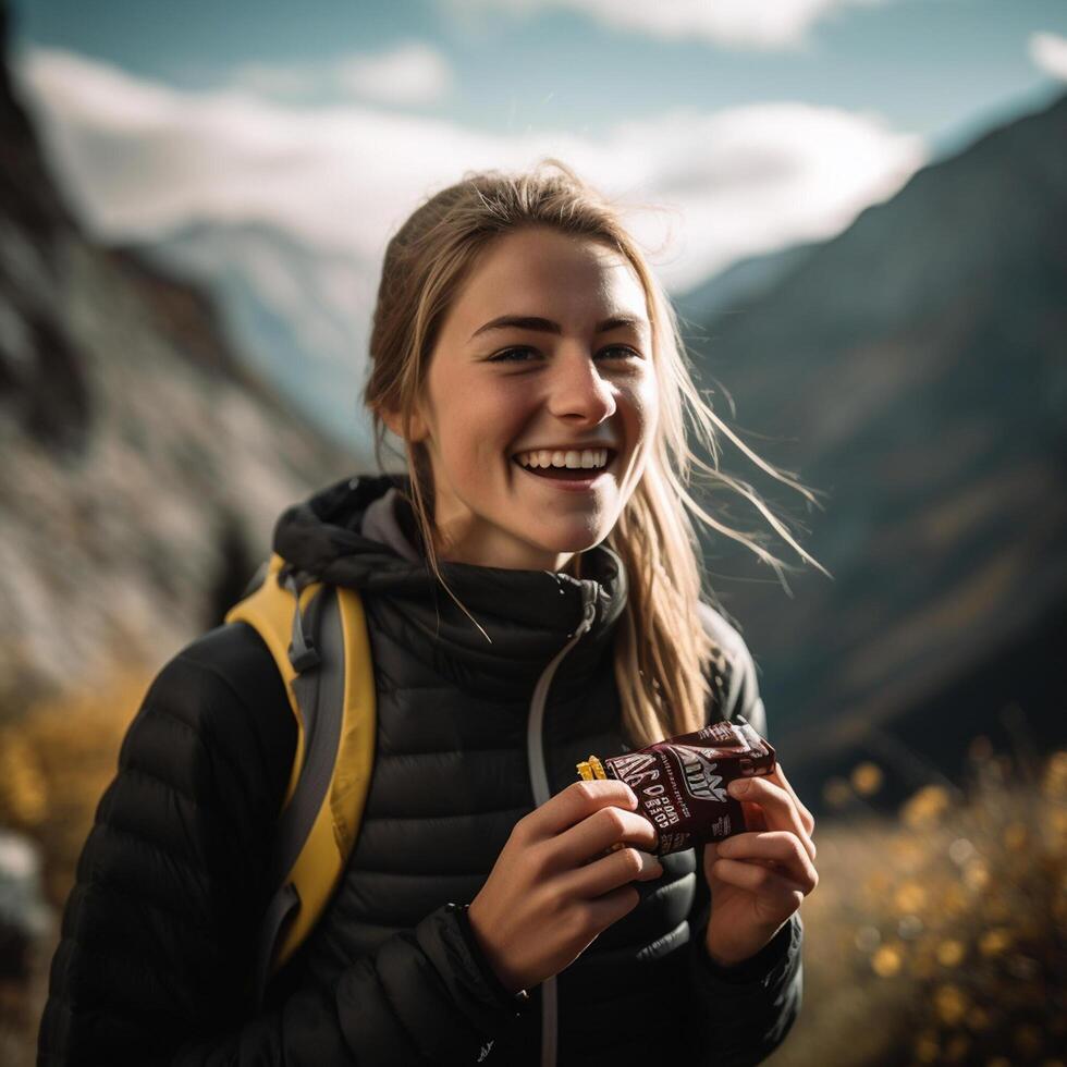 contento mujer en el puesta de sol en naturaleza en verano creado utilizando generativo ai foto