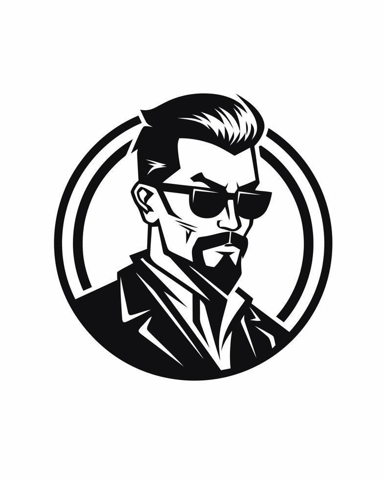 Cool Attractive Man Illustration vector