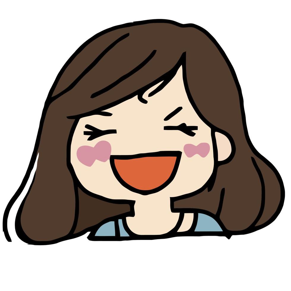 Meme Face Laughing Girl vector