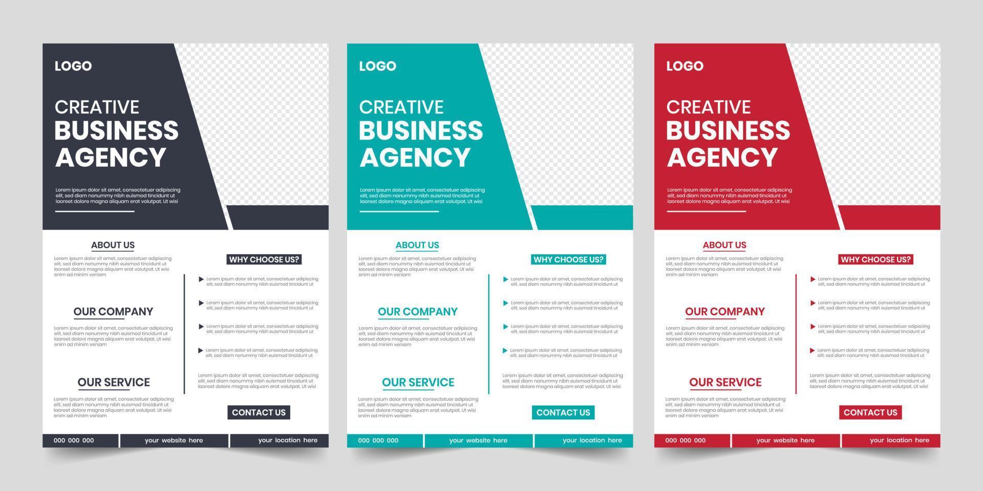 Corporate business Print editable publication one page leaflet design vector