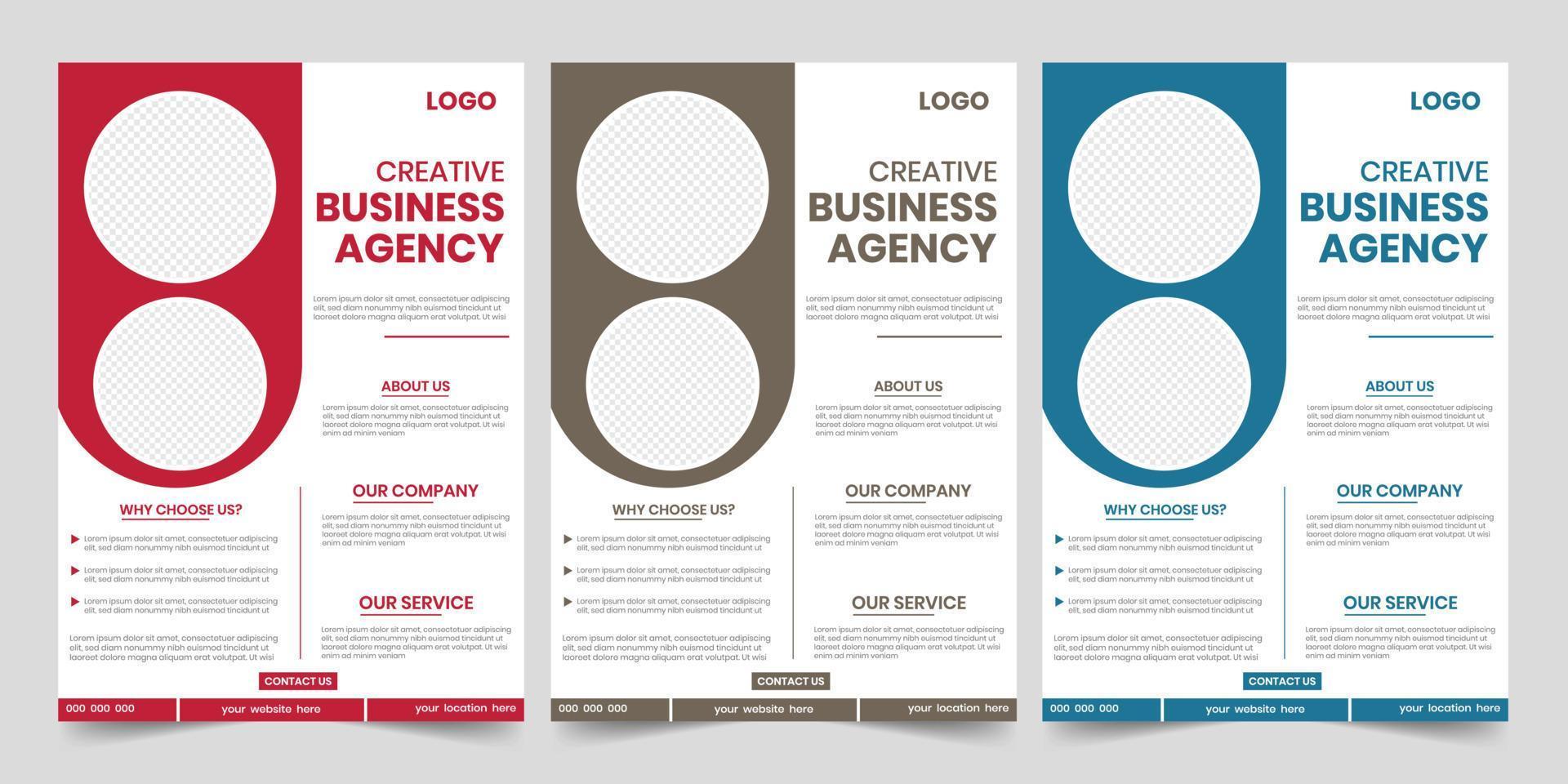 Corporate business Print editable publication one page leaflet design vector