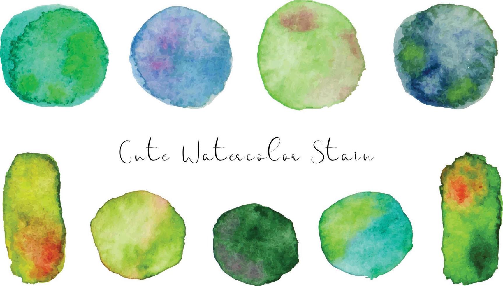 Artistic Abstract Watercolor Stain with cute color vector