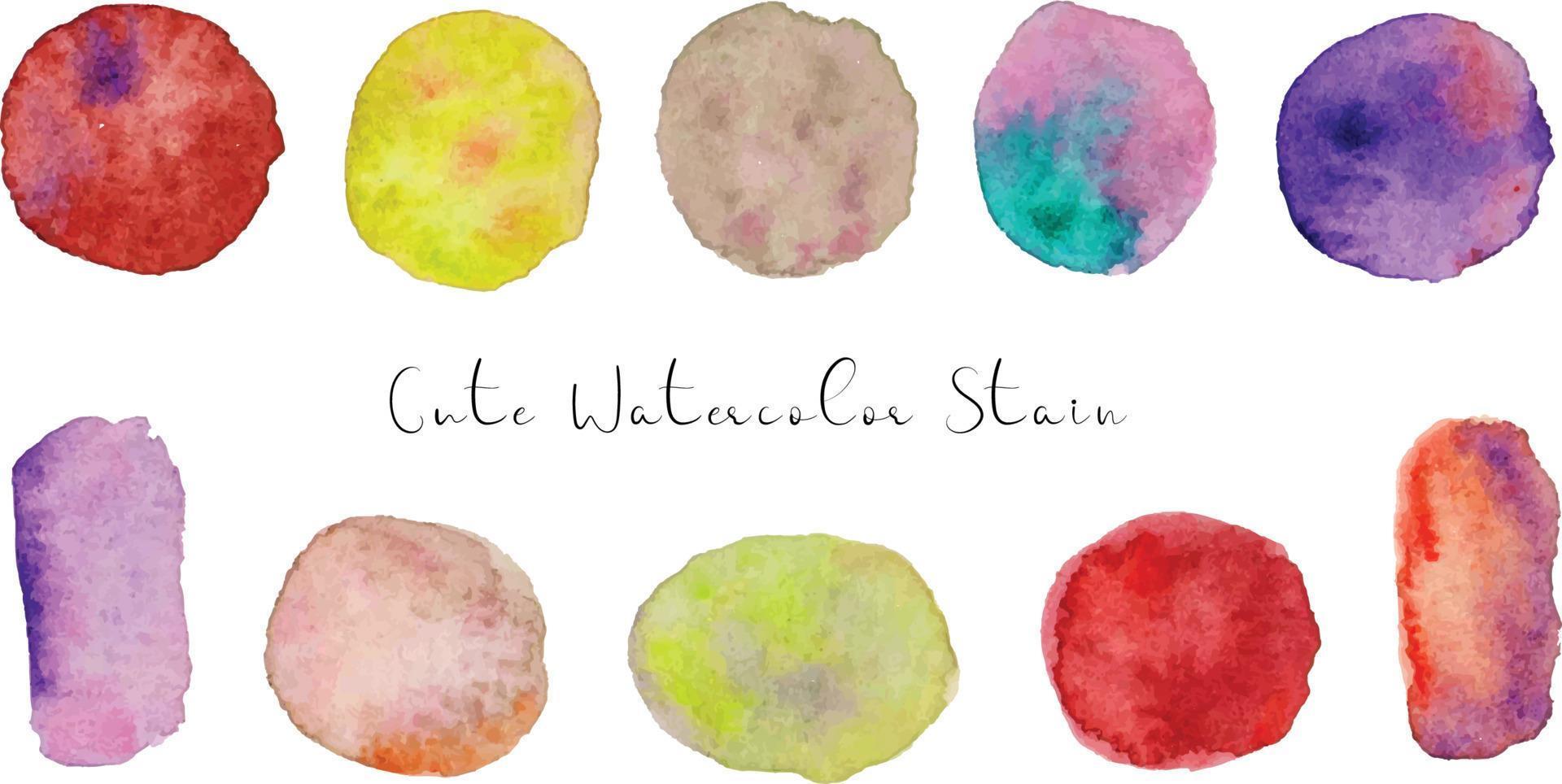 Artistic Abstract Watercolor Stain with cute color vector