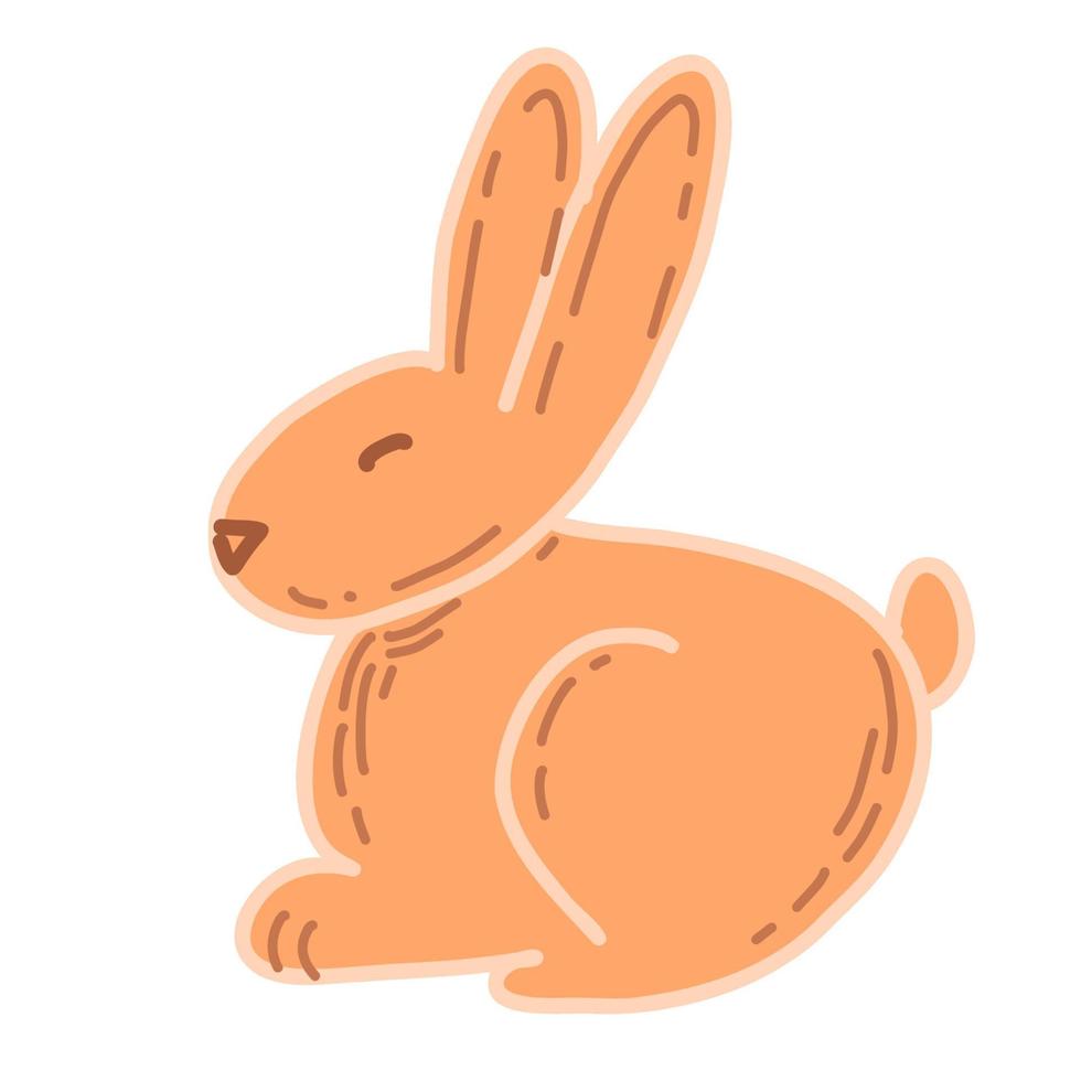 orange easter bunny vector