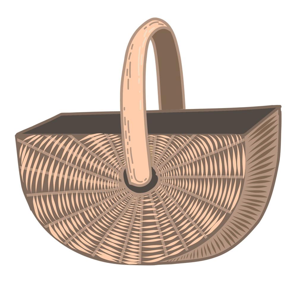 vector rattan basket