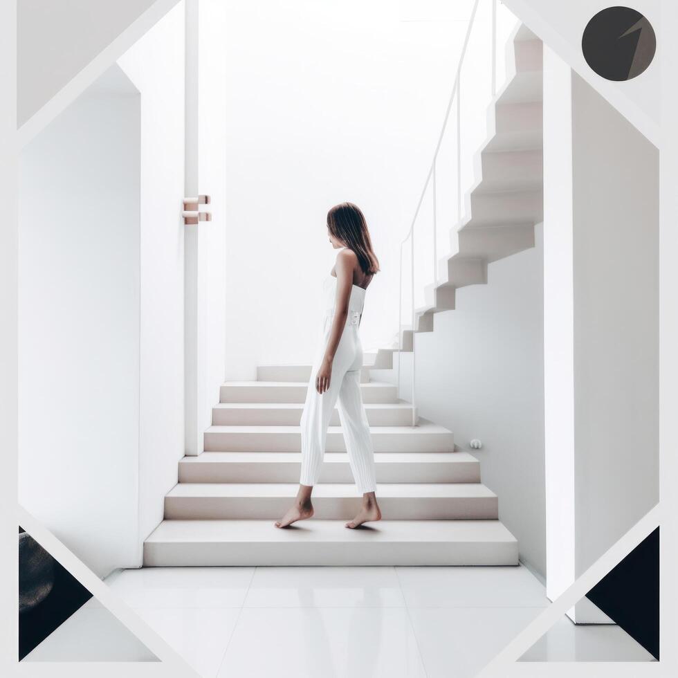 Minimalist background for post in social network. Illustration photo