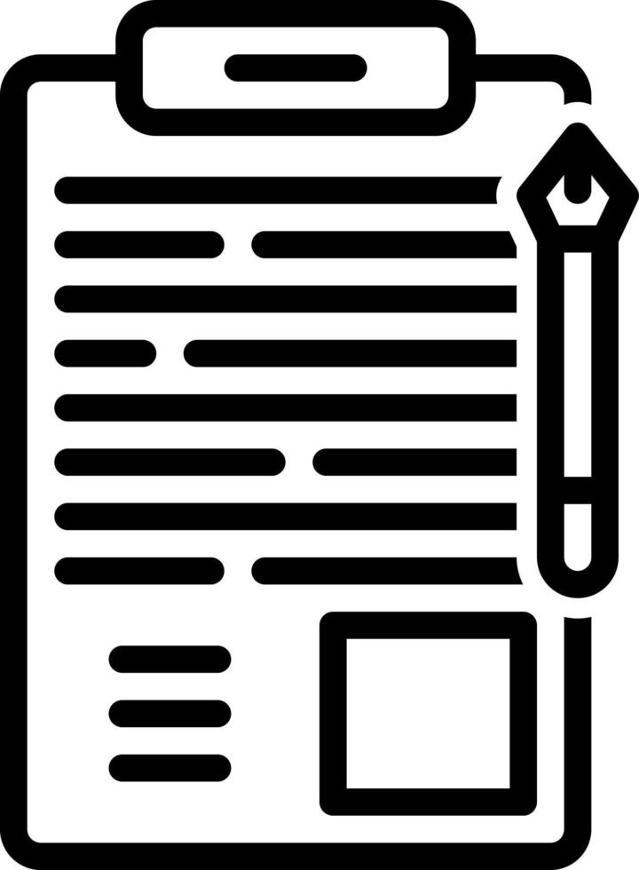 line icon for amend vector