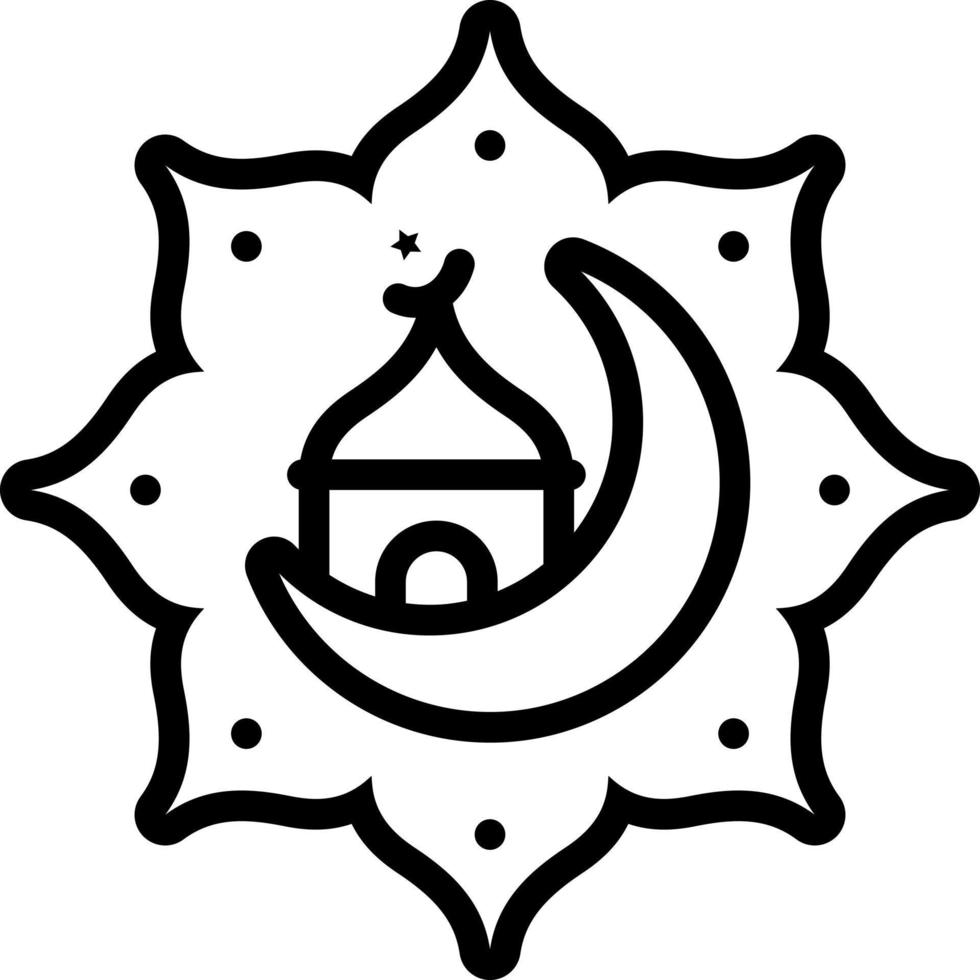 line icon for islamic vector