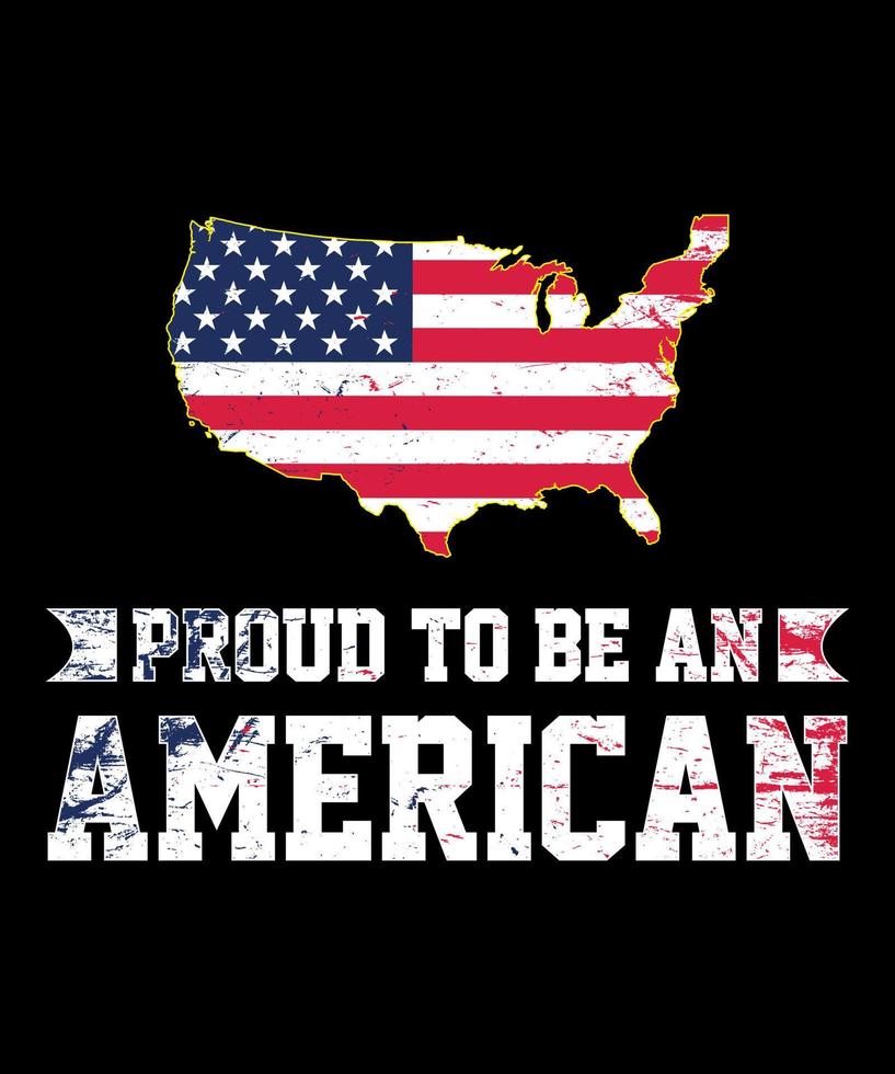 proud to be an American T shirt design vector