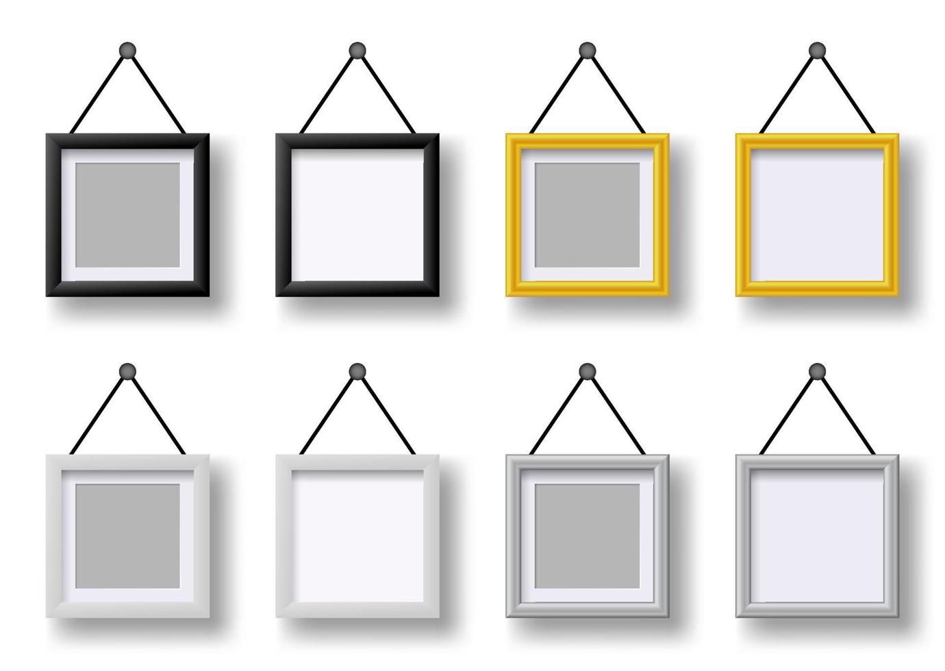 Blank picture frame. Realistic frames for paintings or photographs. vector