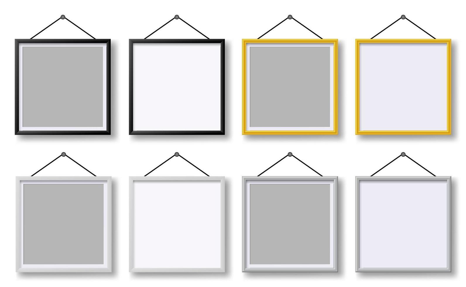 Blank picture frame. Realistic frames for paintings or photographs. vector