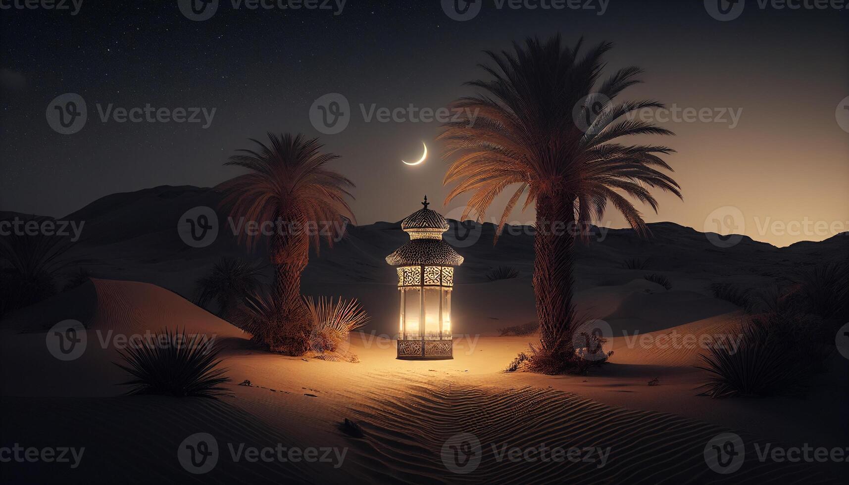 Islamic ramadan background created with ai tools photo