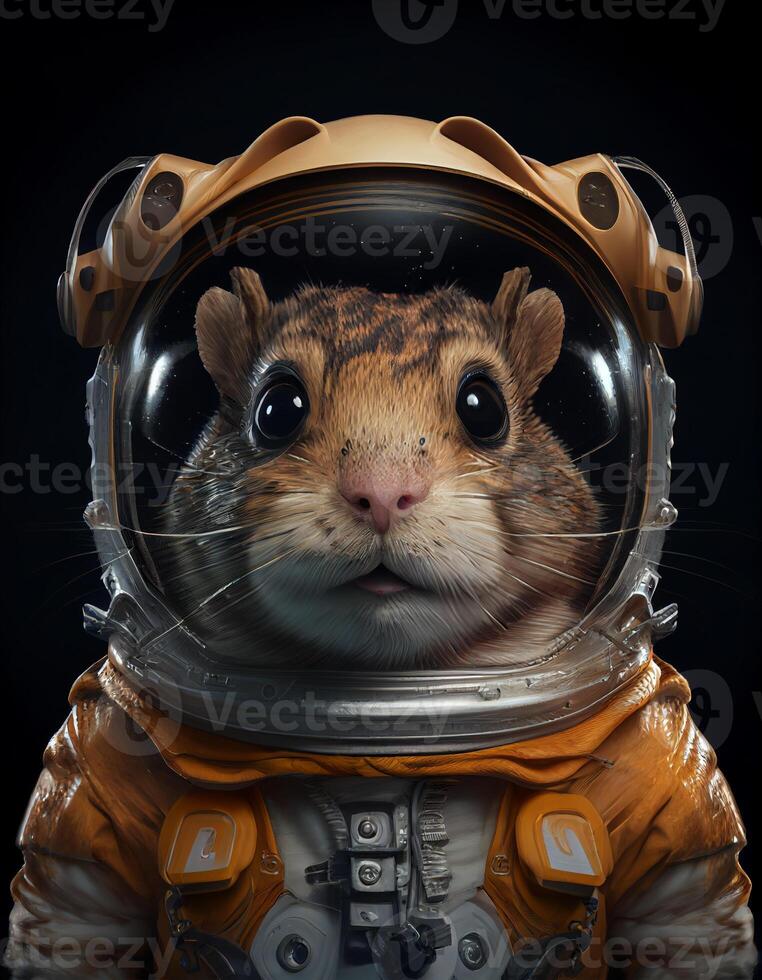 Cyberpunk mouse rat realistic illustration created with ai tools photo