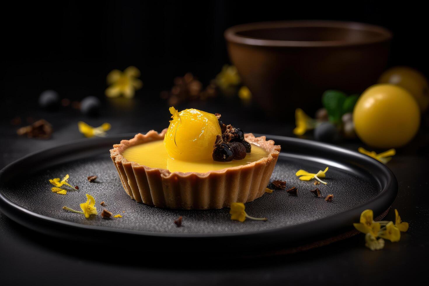 Lemon tart. Illustration photo