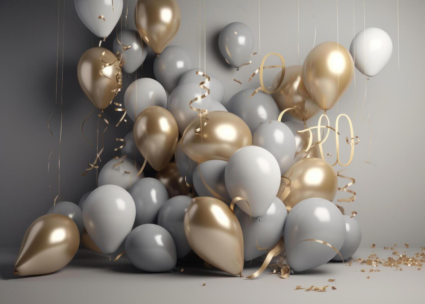 Happy Birthday Background with Balloons. Illustration photo