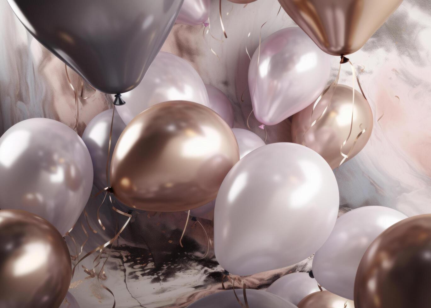 Happy Birthday Background with Balloons. Illustration photo