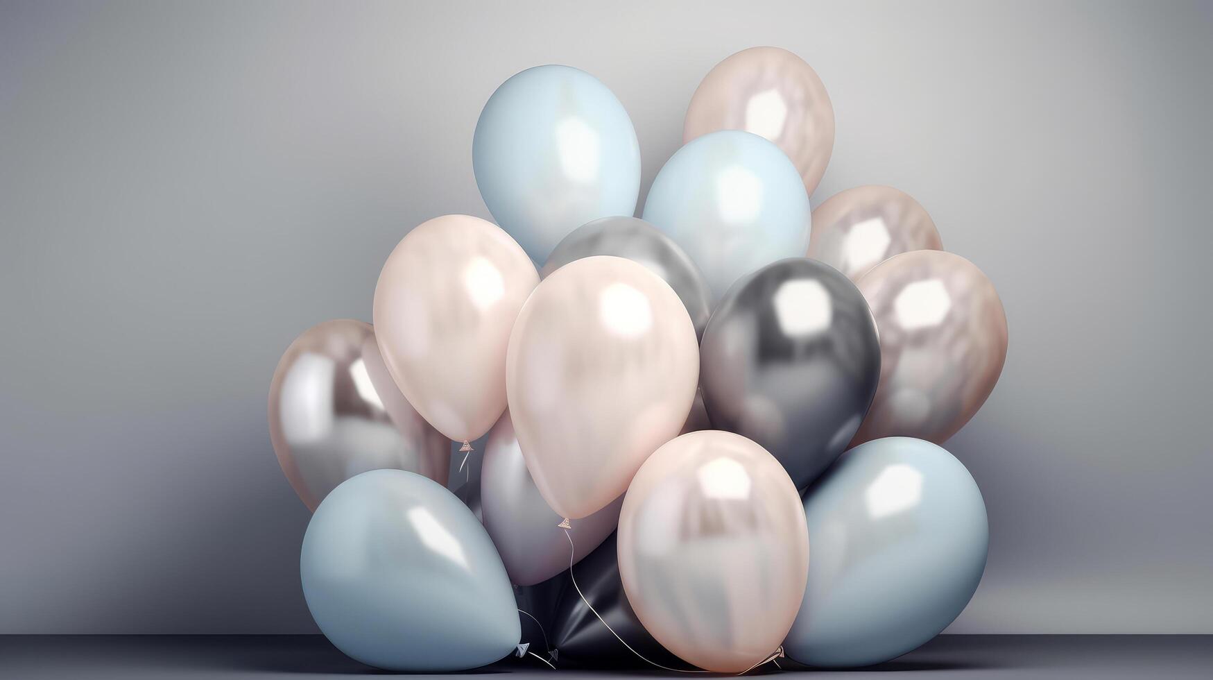 Happy Birthday Background with Balloons. Illustration photo