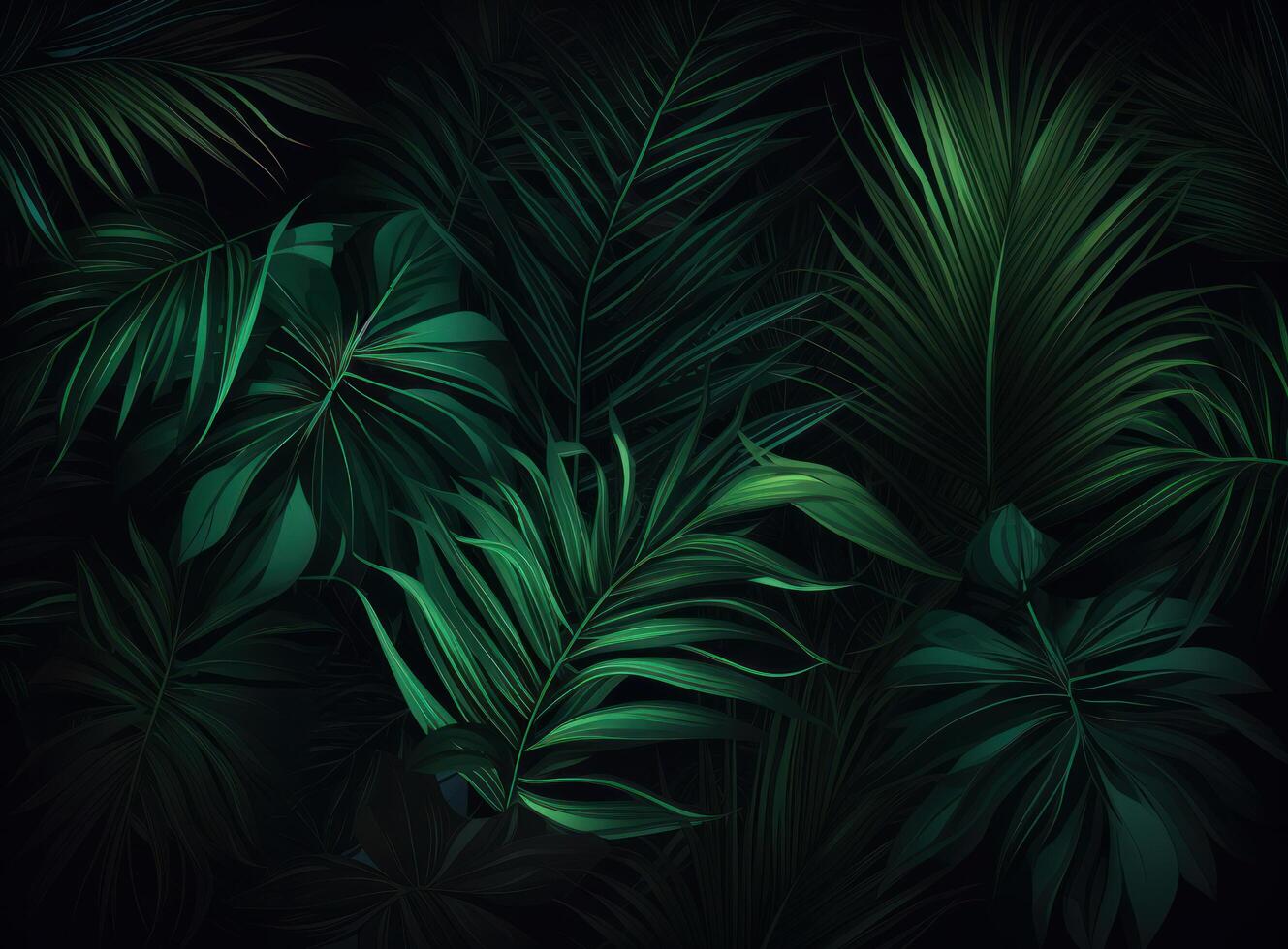 Tropical Palm Leaves Background. Illustration photo