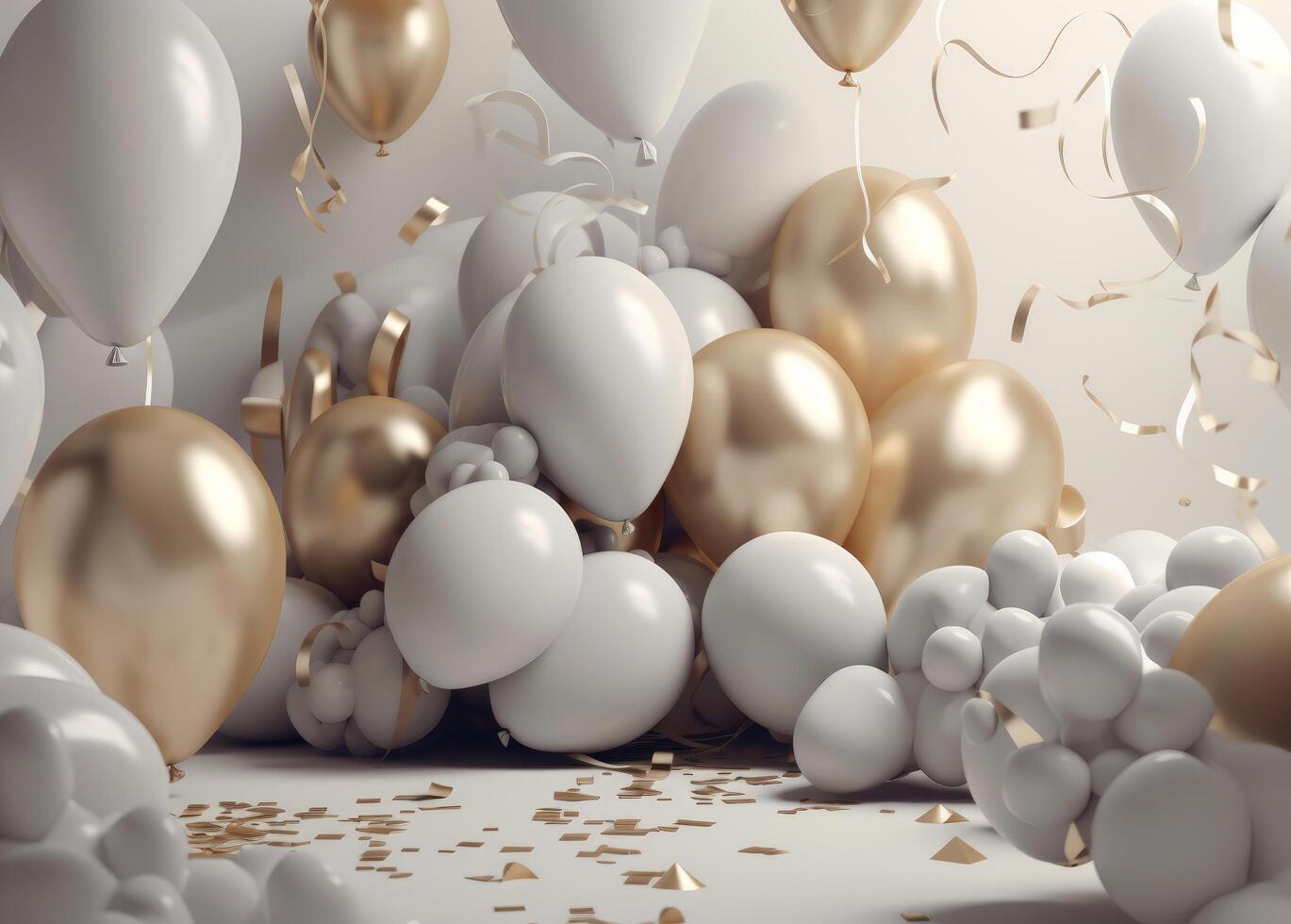 Happy Birthday Background with Balloons. Illustration photo